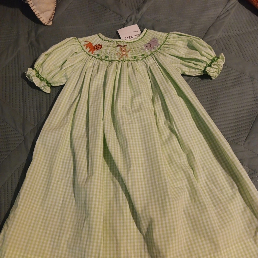Green Gingham Mommy & Me Dress 24 Mo